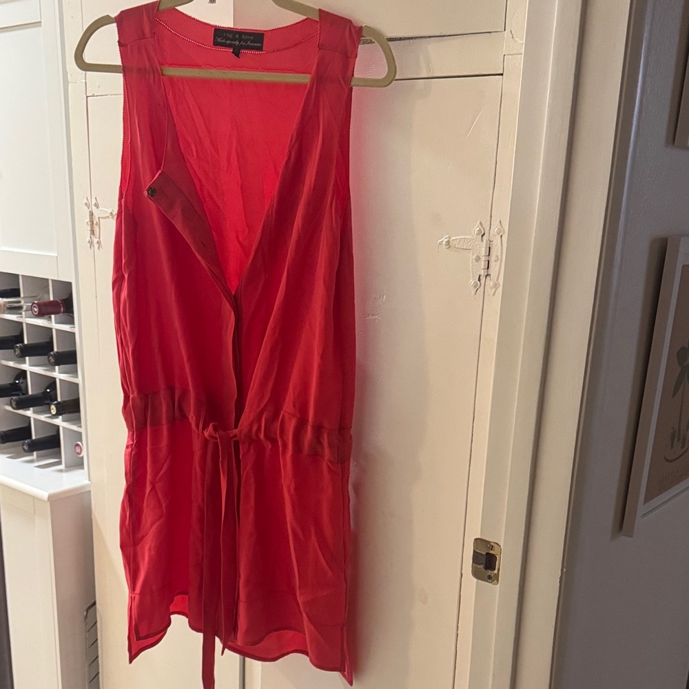 Rag & Bone Vibrant Red Top